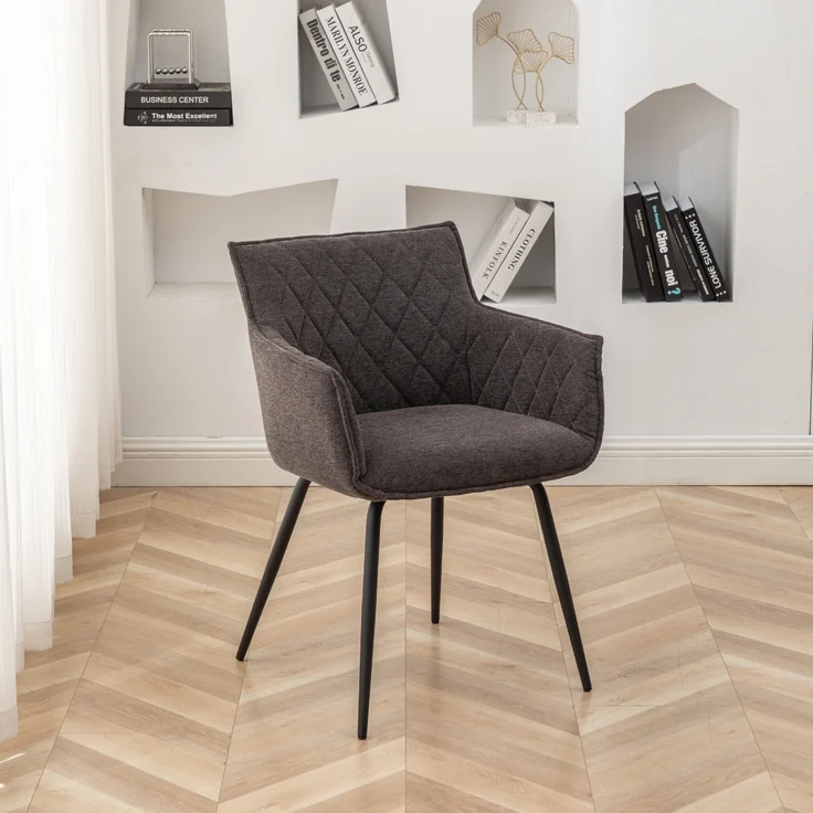 Calicosy 2er-Set Esszimmerstühle L58 cm - CAPITAN - Dunkelgrau – Bild 8