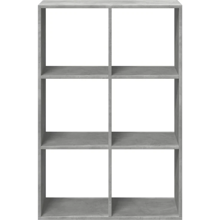vidaXL Raumteiler-Bücherregal Betongrau 69,5x29x103,5 cm Holzwerkstoff 858015 – Bild 4
