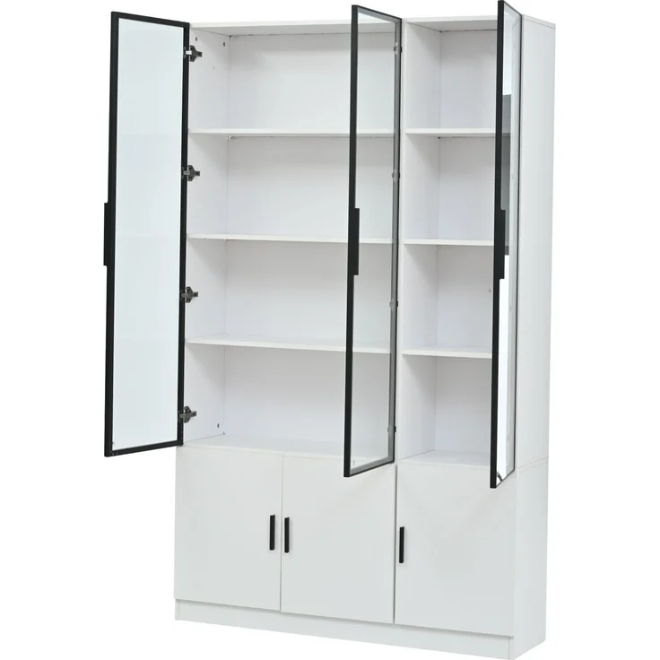 ZUBALIYA Schrank mit LED-Beleuchtung in Weiß, ideale Lösung für kleine Räume, robuste Verarbeitung, langlebige Materialien, einfache Selbstmontage, mit verständlicher Aufbauanleitung, si. (Modell 3) – Bild 24