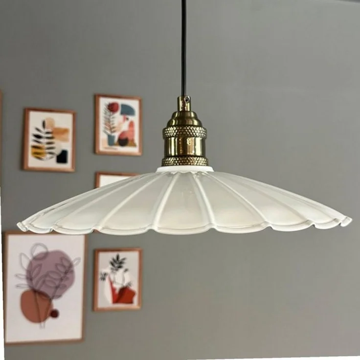 Bamyum Pendelleuchte Risso Tulpe Metall Ø34cm, Modern Hängelampe, ohne Leuchtmittel – Bild 4
