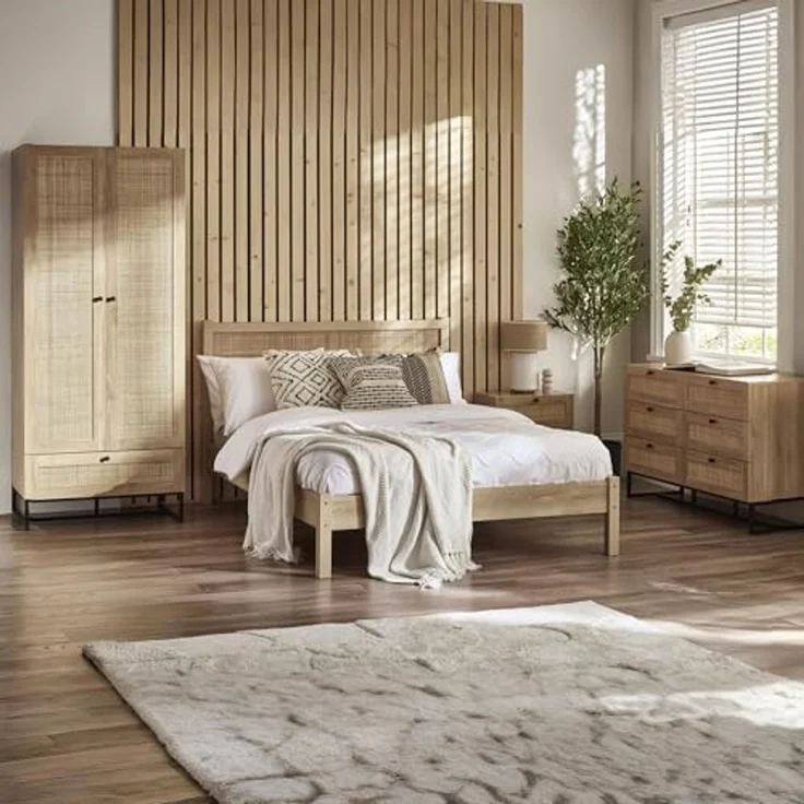 Julian Bowen Padstow Nachttisch mit 2 Schubladen, Eiche, Holzwerkstoff, Einheitsgröße – Bild 4