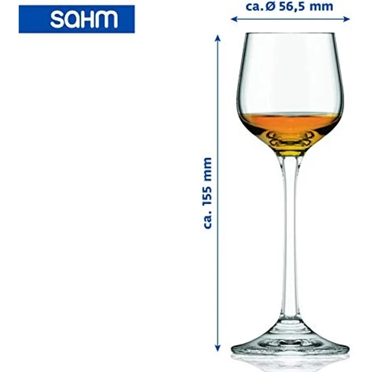 SAHM Likörglas Likörgläser Set 6 STK - 60 ml Likörgläser mit Stiel, Edles Glas – Bild 3