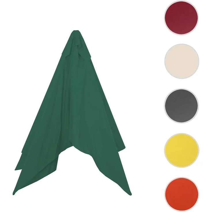Ersatz-Bezug für Sonnenschirm Florida, Sonnenschirmbezug Ersatzbezug, Ø 3,5m Polyester 8 Streben ~ grün – Bild 7