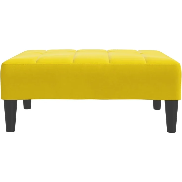 vidaXL Fußhocker Gelb 77x55x31 cm Samt 4007388 – Bild 3