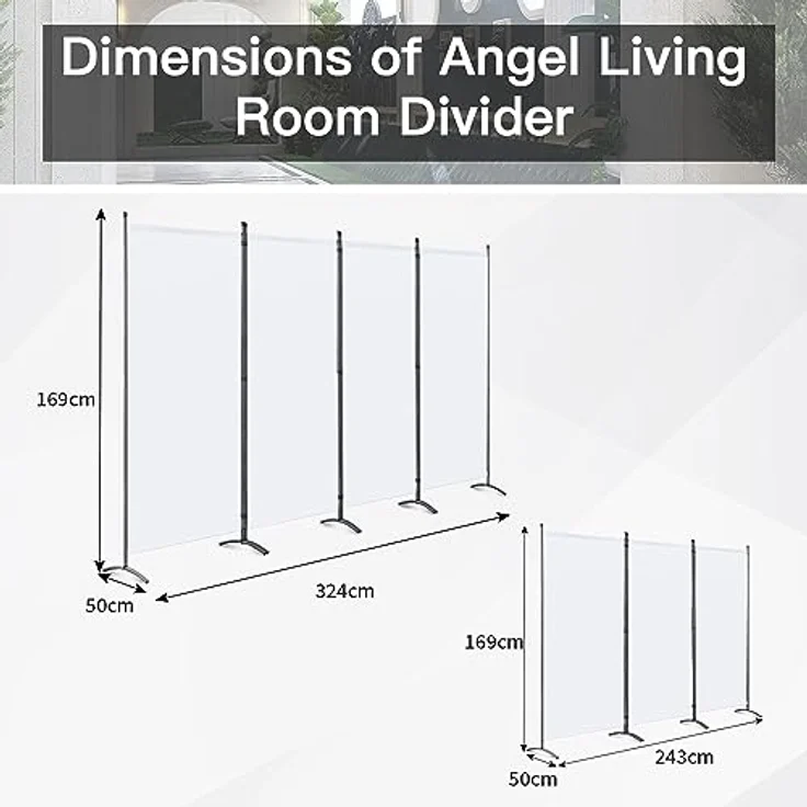 Angel Living Paravent Sichtschutz Balkonsichtschutz Paravent Raumteiler Trennwand (3 St), Garten Paravent 3 teilig, 243(B) x 50(T)x 169(H)cm – Bild 4