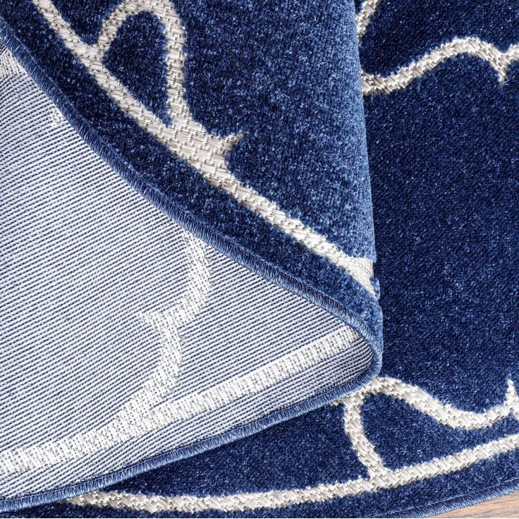 Sanat 'Berlin' Teppich, Höhe: 6 mm, In -und Outdoor geeignet, Blau, 120 cm Rund – Bild 3