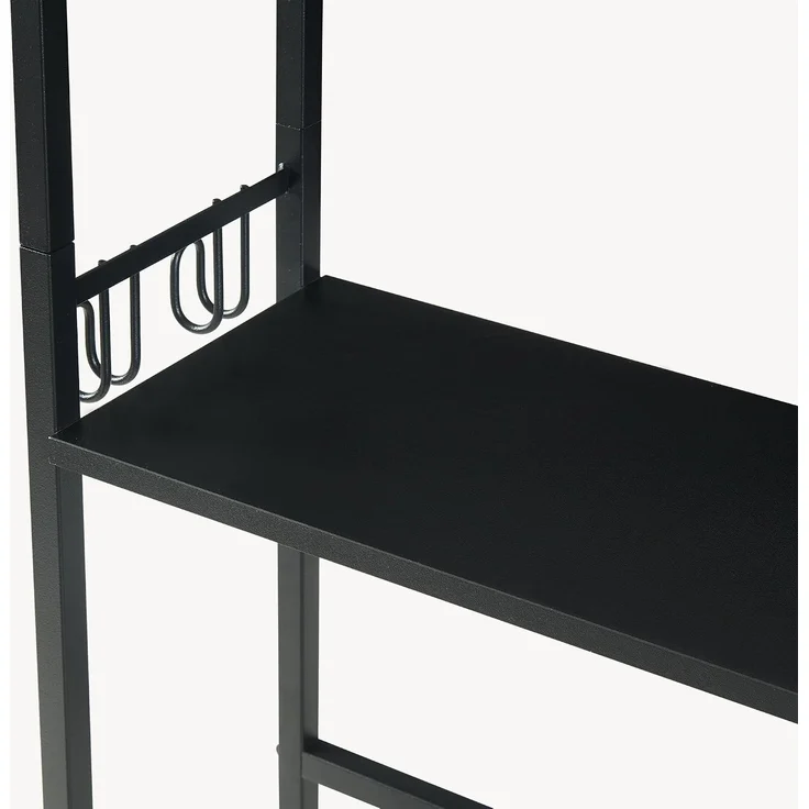 Toilettenregal Ljukhobro 164x64x20 cm Schwarz [en. casa] – Bild 9