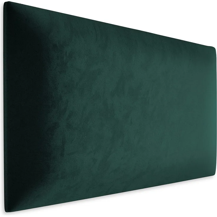 Muralo Samt Wandkissen Stoff Polsterpaneel Schlafzimmer Wohnzimmer Bett Wandpolster Bettkopfteil Lendekissen Modern Luxus Gepolstert Polster Paneel (Flaschengrün, 50x40 cm)