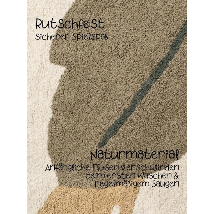 Hanse Home Kinderteppich Rio - Pflegeleichter Teppich Junge Mädchen, rutschfest & Waschbarer Formteppich Koala, Kinderzimmer Weicher Spielteppich, Spielunterlage - Creme Multifarben, 140x200 cm – Bild 4