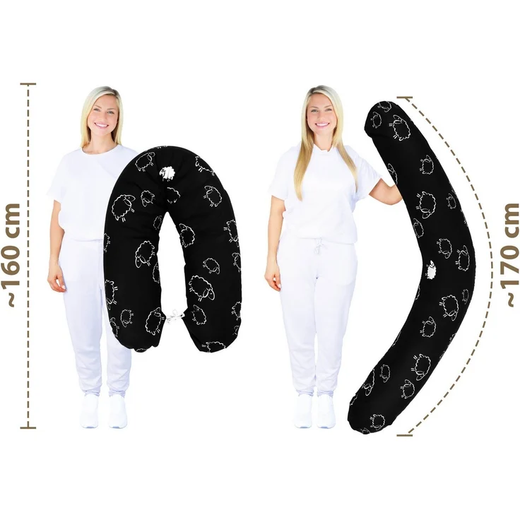 Amilian Stillkissenbezug 170 cm - Kissenbezug für Stillkissen, Seitenschläferkissen -Bezug, 100% Baumwolle - weicher und pflegeleichter Ersatzbezug – Bild 2