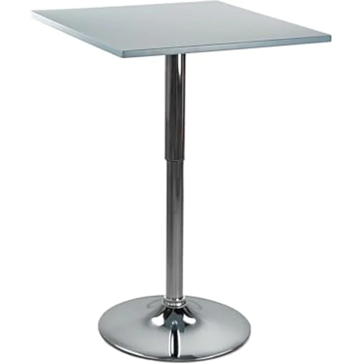 Brigros WeHome - Bartisch, hoher Couchtisch, höhenverstellbarer Couchtisch, quadratischer oder runder Tisch, Küchentisch erhältlich (Grau, Quadrat) – Bild 2