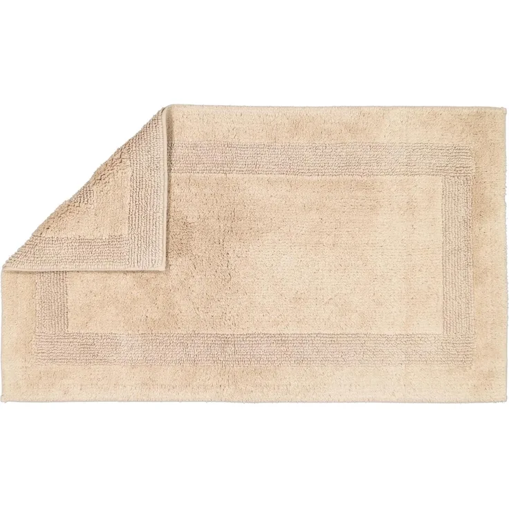 Cawö Wende-Badteppich Luxus Uni Sand (60x100 cm) 1000-60/100-375