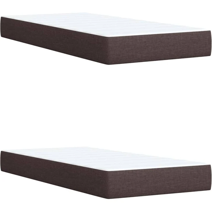 vidaXL Boxspringbett mit Matratze Dunkelbraun 200x200 cm Stoff 3289873 – Bild 10