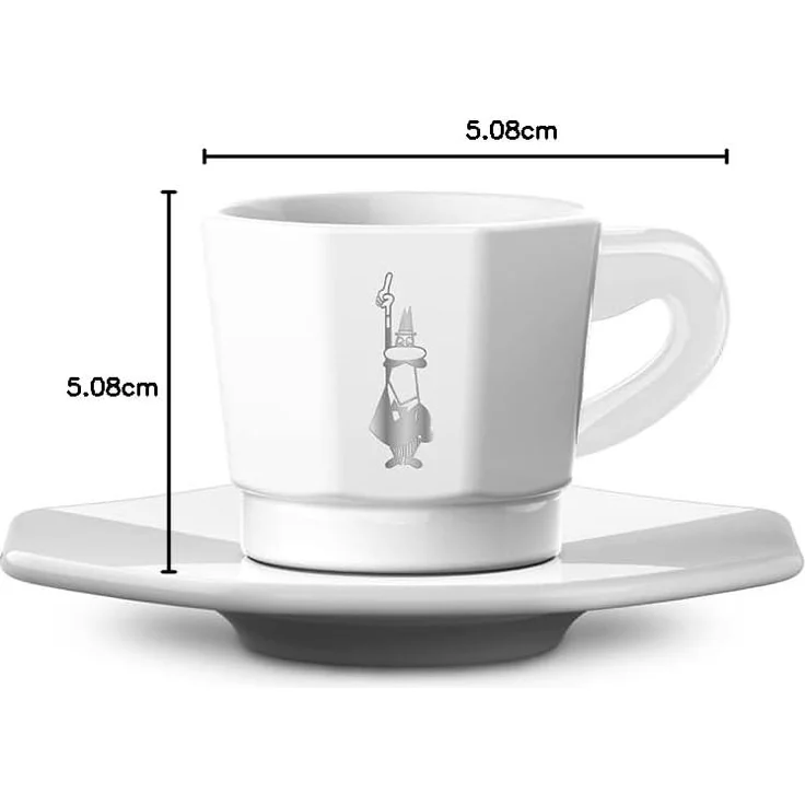 BIALETTI Espressotasse, Porzellan, 4 Tassen, 4 Untertassen – Bild 4