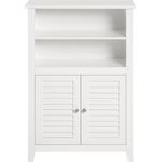 Badschrank mit Zwei Ablagen weiß