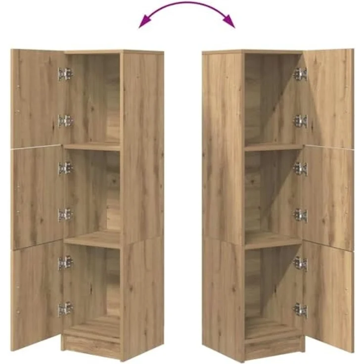 vidaXL Highboard Artisan-Eiche 31,5 x 32 x 122,5 cm 869353 – Bild 4