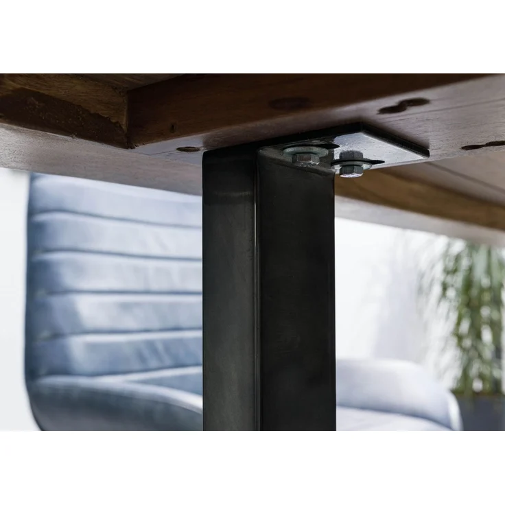 Baumtisch Mango 140x90x77 natur lackiert / U-Beine anthrazit glänzend FREEFORM 5 – Bild 7