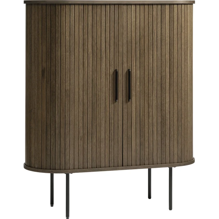 Highboard >Nerja< in Eiche braun furniert - 100x118x45 (BxHxT)