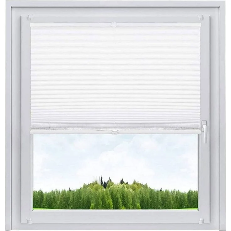 Woltu Plissee, halbtransparent, Klemmfix, Klemmfix, Klemmfix ohne Bohren oder zum Bohren für Fenster & Tür – Bild 5