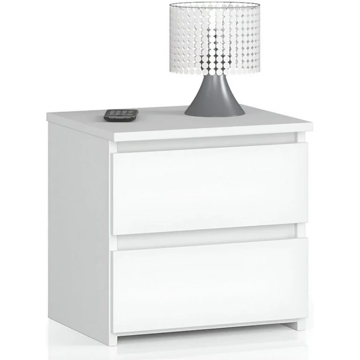 Home Collective Kommode 40 cm breit Holz Highboard Sideboard für Flur Schlafzimmer Wohnzimmer (Mehrzweckschrank Schrank schmal Kommode Schlafzimmer mit Schubladen), mit zwei schubladen 40 cm hoch viel Stauraum 2 Schubladen weiß – Bild 4