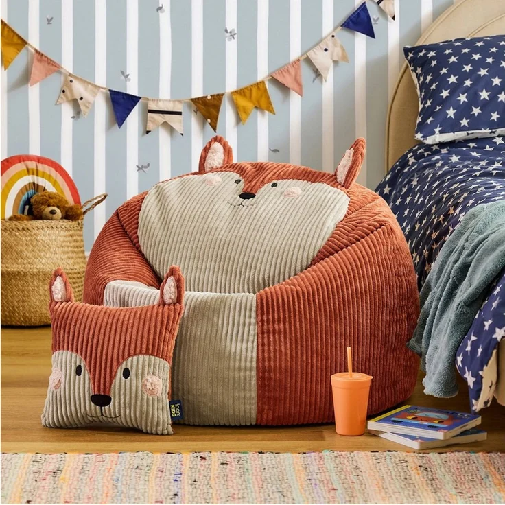 icon Sitzsack Kinder aus Cord Tierfreunde, Made in Germany, für Kinderzimmer – Bild 2