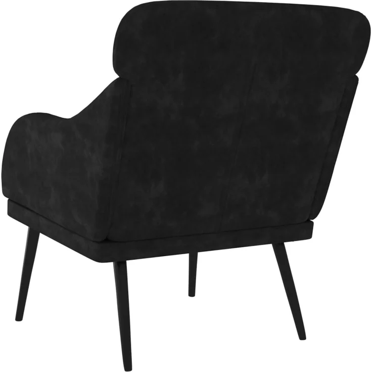 Sessel wohnzimmer, Relaxsessel, Fernsehsessel Schwarz 63x76x80 cm Samt – Bild 5