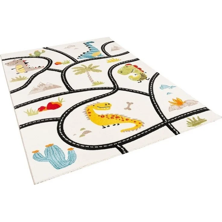 Pergamon Kinderteppich Kinder Teppich Maui Kids Dino Straßenteppich, Rechteckig, Höhe: 13 mm – Bild 4