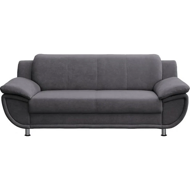 TRENDMANUFAKTUR 3-Sitzer Rondo, Breite 207 cm, breite Armlehnen, Füße chromfarben, Big-Sofa wahlweise mit Federkern, in verschiedenen Bezügen bestellbar – Bild 4