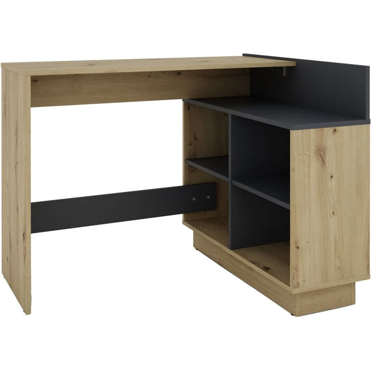 byLIVING Eckschreibtisch Bern, platzsparender Schreibtisch, rechts und links montierbar, 102x80cm. – Bild 5