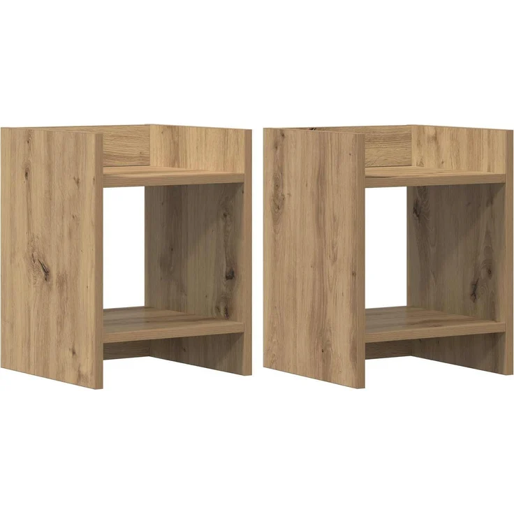 vidaXL Pflanzenständer 2 stk. Artisan-Eiche 30 x 30 x 40 cm 899625 – Bild 2