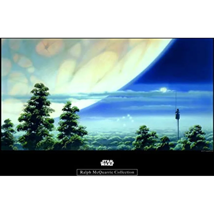 Komar Wandbild Star Wars Classic RMQ Yavin Lookout, Kunstdruck ohne Rahmen, 50 x 40 cm, lichtbeständig und wasserfest