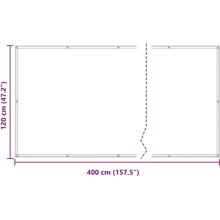 vidaXL Balkonsichtschutz Bordeauxrot 120x400 cm 42030918 – Bild 6