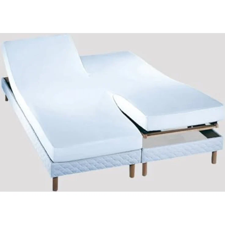 Essix Home Collection Matratzenschoner, Molton, Kopf- und Fußbereich zum Einschlagen, 2 x 80 x 200 cm – Bild 2