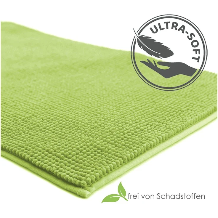 heimtexland Badematte Badvorleger Chenille Badteppich Duschvorleger, rutschhemmend beschichtet, Fußbodenheizung geeignet, schnell trocknend, strapazierfähig, fußbodenheizungsgeeignet, rutschfest, saugstark, Polyester, rechteckig, 50x80 cm, Hochflor, su... – Bild 4