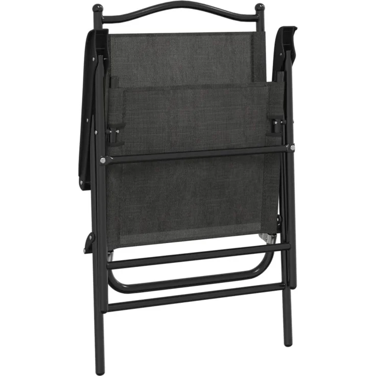 vidaXL Klappbare Gartenstühle 8 Stk. Graumeliert Stahl und Textilene 3157288 – Bild 7
