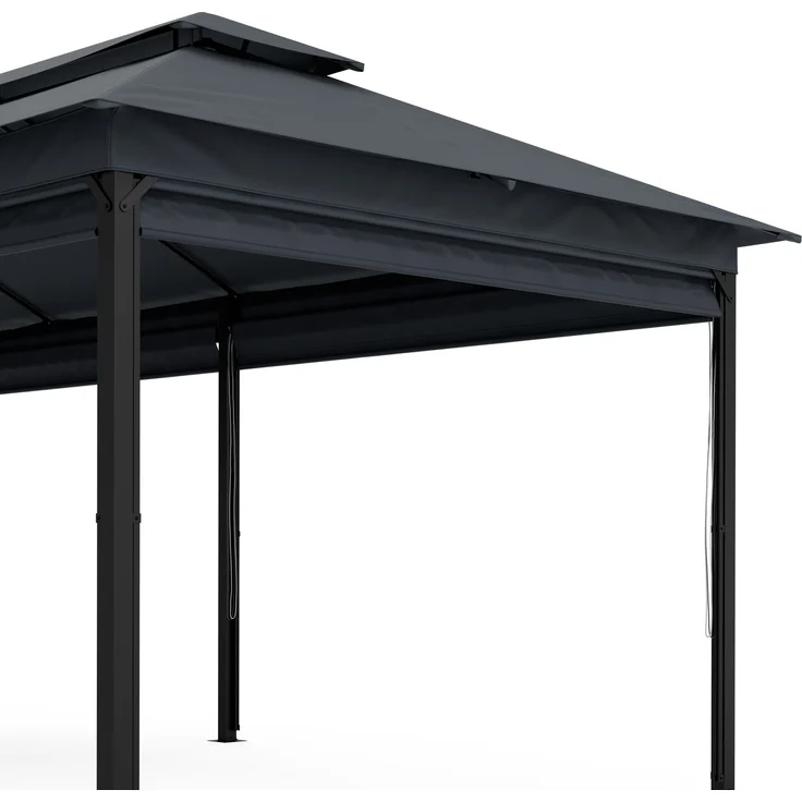 Blumfeldt Grandezza Cortina Pavillon 3x6 m – Stahlrahmen, Aufrollbare Seitenteile, Wetterfestes Dach, UV30+ Schutz, Gartenpavillon Beige – Bild 7