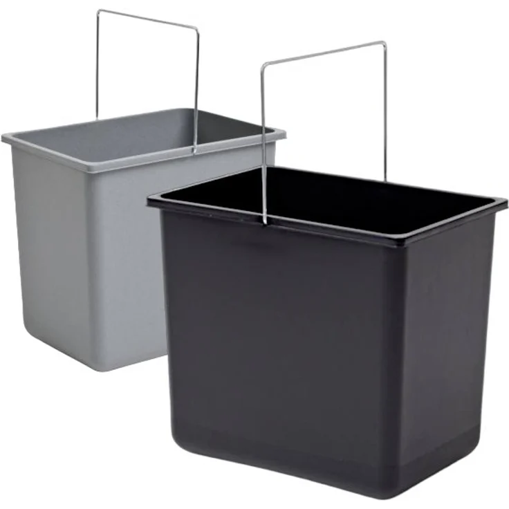 Hailo Inneneimer Paar 18 Liter schwarz grau 316 x 226 x 286 mm – Bild 1