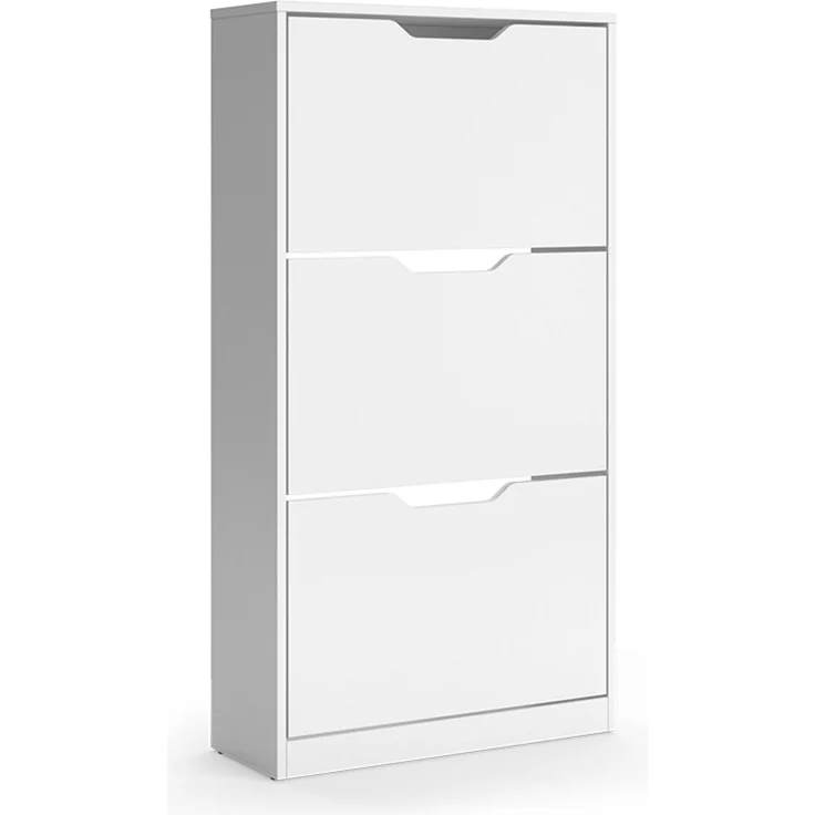 Schuhkipper Luca Weiß 59 x 111.5 cm mit 3 Kippfächern Vicco – Bild 1
