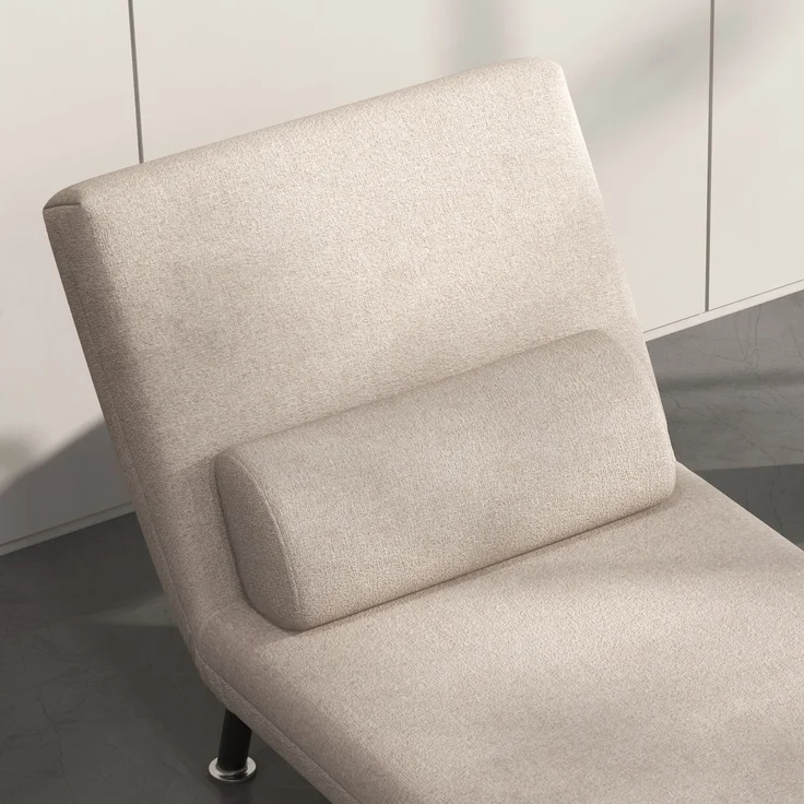 HOMCOM Schlafsessel, Leinenimitat(100% Polyester), Beige, 75L x 70B x 75H cm – Bild 9