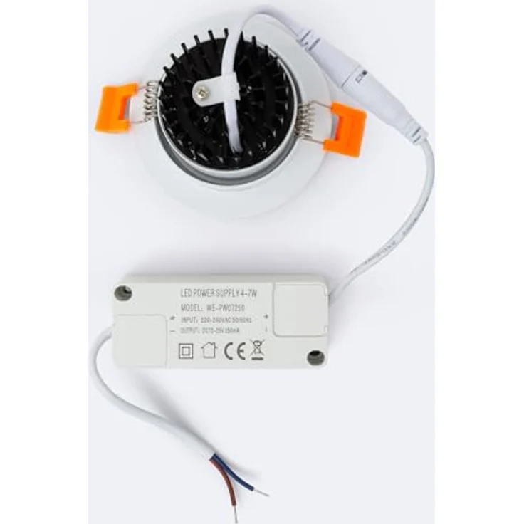 LEDKIA LIGHTING LED Downlight Einbaustrahler 7W Rund COB CRI90, Ø 70 mm, No Flicker, 630 lm, 5000K Kaltweiß – Bild 5