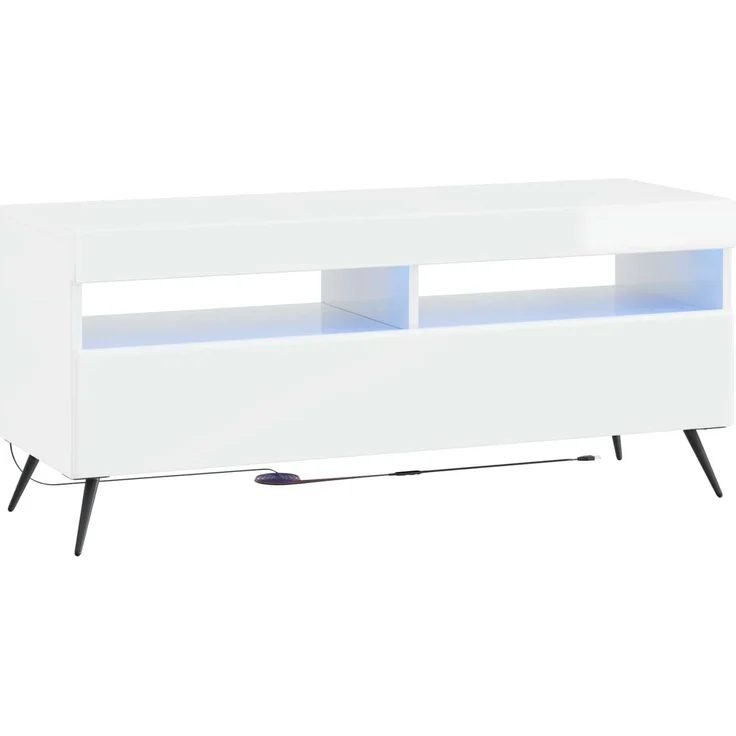 vidaXL LED-TV-Schrank BREDA 3 stk. Hochglanz Weiß Holzwerkstoff 3416924 – Bild 5