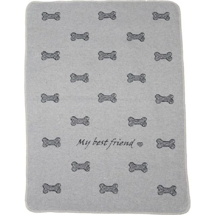 DAVID FUSSENEGGER Tierdecke Hundedecke 'my best friend/Knochen allover' – Bild 1