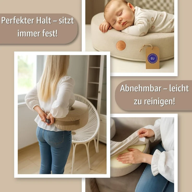 Totsy Baby Stillkissen Stillkissen klein 120 cm - Stillhörnchen kleines Still Kissen Nursing – Bild 5