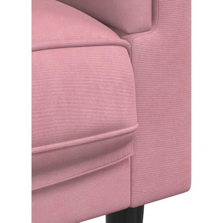 vidaXL Sessel mit Kissen Rosa Samt 372625 – Bild 6