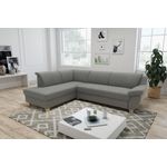 DOMO Collection Ecksofa Panama, klassisches Ecksofa in L-Form, Eckcouch, Sofa Couch, Ecke 254x186 cm in dunkelgrau