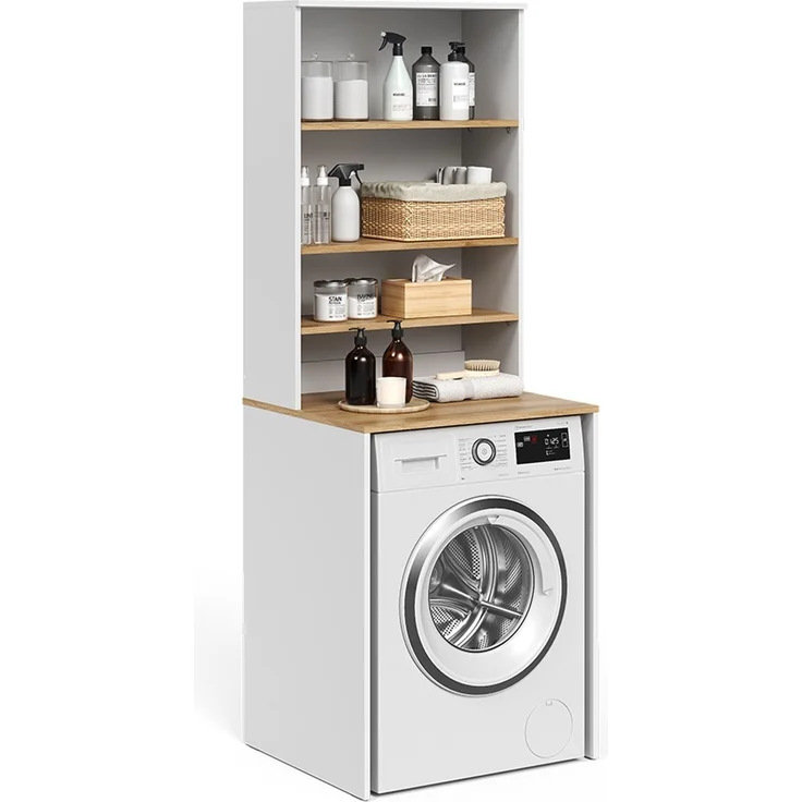 Waschmaschinenschrank Viktor Weiß/Artisan 66 x 88.2 cm 2 Teile mit Regal Vicco – Bild 5