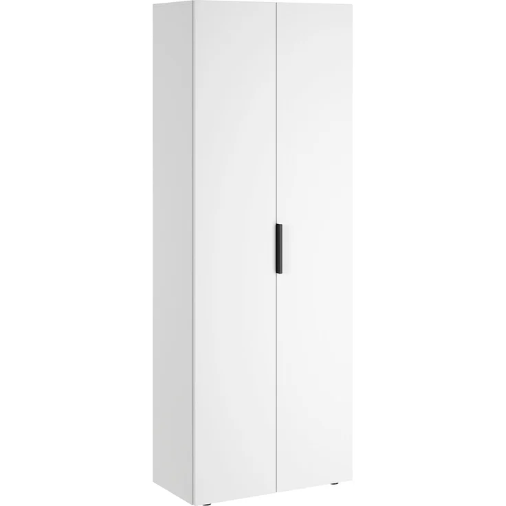 Bellamio 'Lurio' Mehrzweckschrank, weiß mit schwarzem Griff, 176x33x60 cm, Besenschrank mit Staubsaugerfach – Bild 10