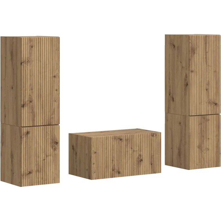 vidaXL TV-Schrankset 5 pcs Artisan-Eiche Holzwerkstoff 3409104 – Bild 2