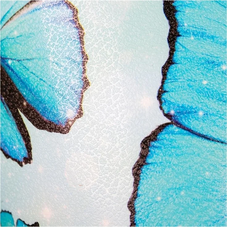 Idena Papierkorb Schmetterling Motiv, 9 Liter, Kunststoff, Mülleimer für Kinderzimmer, Blau – Bild 2