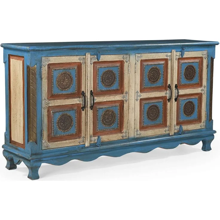 OTTO home Sideboard Mahar, mit aufwendiger Schnitzerei, handgefertigt, Unika-Möbel, Breite 160 cm